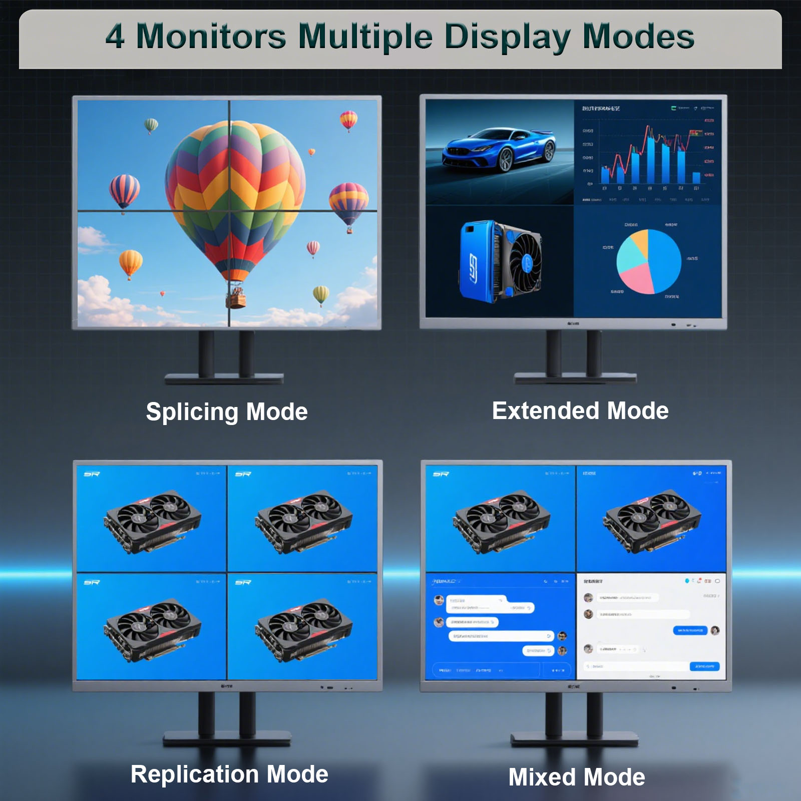 SRhonyra GeForce GTX1660S 1050 - 4 Hdmi Multi Monitor Video Card 4K review and price