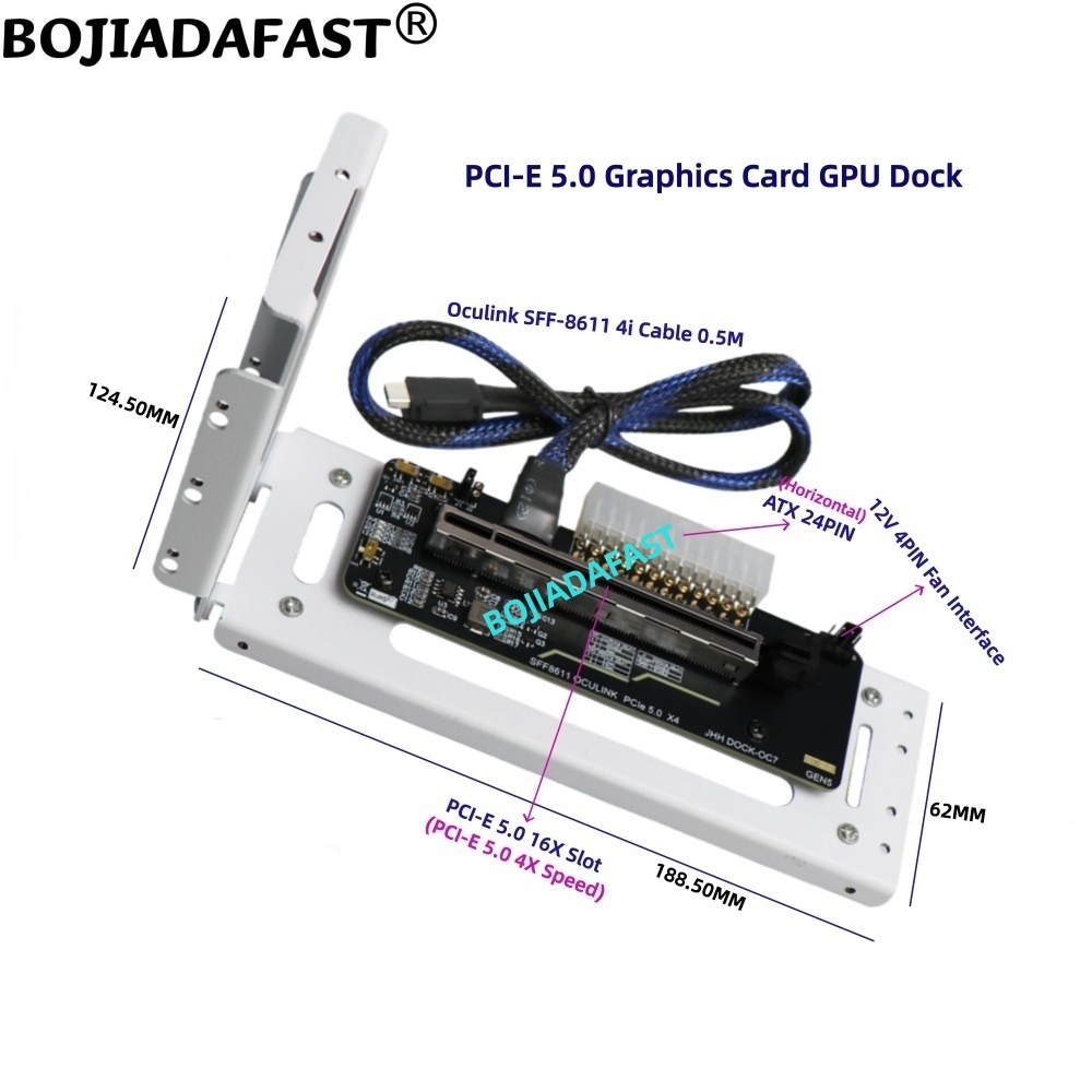 PCI-E 5.0 16X GEN5 Adapter Car - Oculink Egpu Dock Graphics Card review and price
